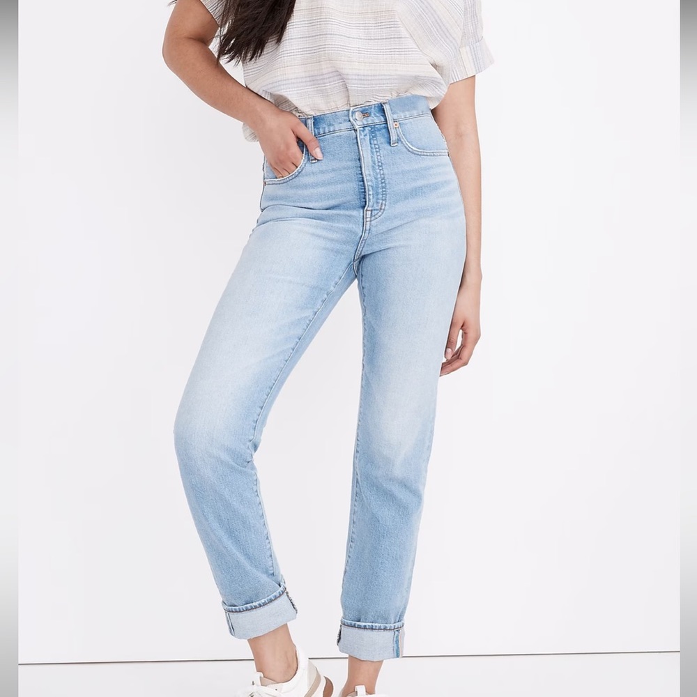 Madewell Classic Straight Jeans in Sayles Wash: Pride Rainbow Selvedge Edition